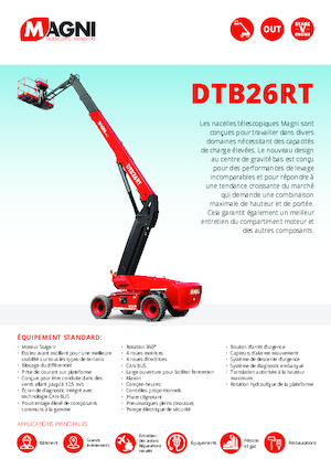 व्हील्ड टेलीस्कोपिक बूम लिफ्ट MAGNI DTB26RT