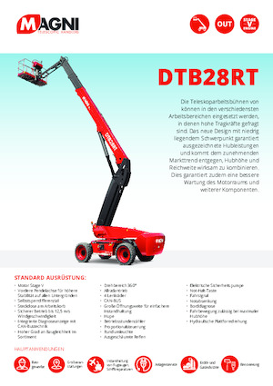 व्हील्ड टेलीस्कोपिक बूम लिफ्ट MAGNI DTB28RT