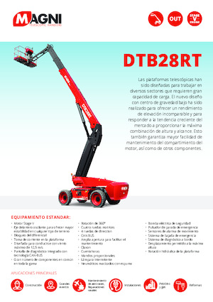 व्हील्ड टेलीस्कोपिक बूम लिफ्ट MAGNI DTB28RT