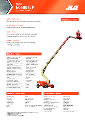 व्हील्ड टेलीस्कोपिक बूम लिफ्ट JLG EC600SJP