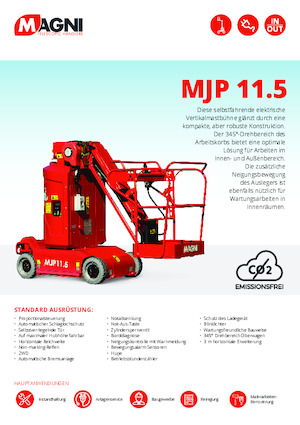 व्हील्ड टेलीस्कोपिक बूम लिफ्ट MAGNI MJP11.5