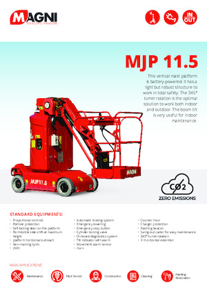 व्हील्ड टेलीस्कोपिक बूम लिफ्ट MAGNI MJP11.5