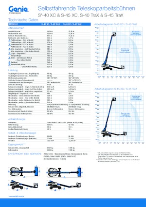 व्हील्ड टेलीस्कोपिक बूम लिफ्ट Genie S-45 XC