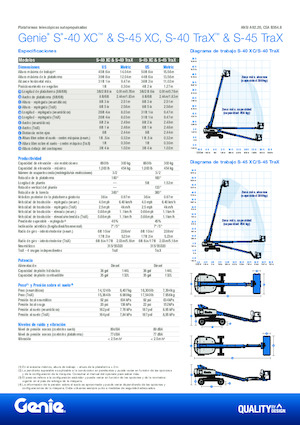 व्हील्ड टेलीस्कोपिक बूम लिफ्ट Genie S-45 XC