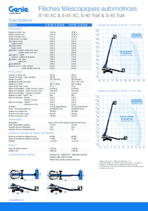 व्हील्ड टेलीस्कोपिक बूम लिफ्ट Genie S-45 XC
