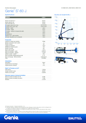 व्हील्ड टेलीस्कोपिक बूम लिफ्ट Genie S-60 J