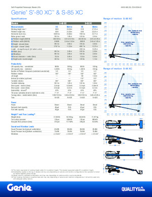 व्हील्ड टेलीस्कोपिक बूम लिफ्ट Genie S-80 XC