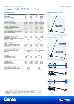 व्हील्ड टेलीस्कोपिक बूम लिफ्ट Genie S-80 XC