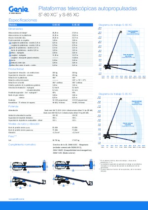 व्हील्ड टेलीस्कोपिक बूम लिफ्ट Genie S-80 XC