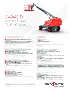 व्हील्ड टेलीस्कोपिक बूम लिफ्ट Skyjack SJ 40 T+