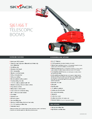 व्हील्ड टेलीस्कोपिक बूम लिफ्ट Skyjack SJ 66 T