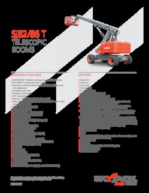 व्हील्ड टेलीस्कोपिक बूम लिफ्ट Skyjack SJ 86 T