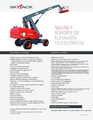 व्हील्ड टेलीस्कोपिक बूम लिफ्ट Skyjack SJ 86 T