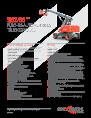 व्हील्ड टेलीस्कोपिक बूम लिफ्ट Skyjack SJ 86 T