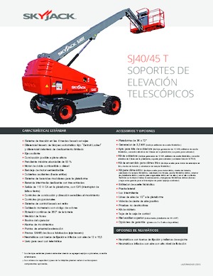 व्हील्ड टेलीस्कोपिक बूम लिफ्ट Skyjack SJ 40 T