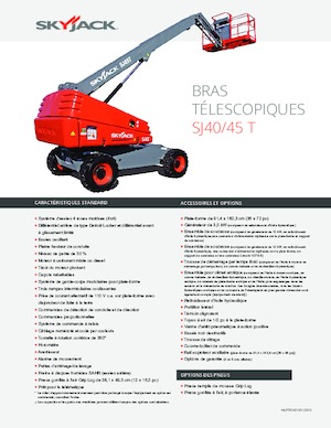 व्हील्ड टेलीस्कोपिक बूम लिफ्ट Skyjack SJ 40 T