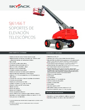 व्हील्ड टेलीस्कोपिक बूम लिफ्ट Skyjack SJ 61 T