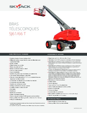 व्हील्ड टेलीस्कोपिक बूम लिफ्ट Skyjack SJ 61 T