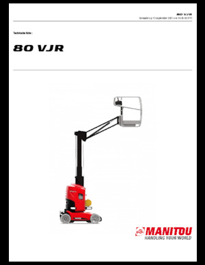 सिंगल वर्टिकल मास्ट बूम लिफ्ट Manitou 80 VJR
