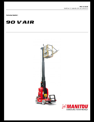 सिंगल वर्टिकल मास्ट बूम लिफ्ट Manitou 90 V´Air