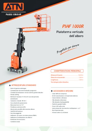 सिंगल वर्टिकल मास्ट बूम लिफ्ट ATN PIAF 1000R