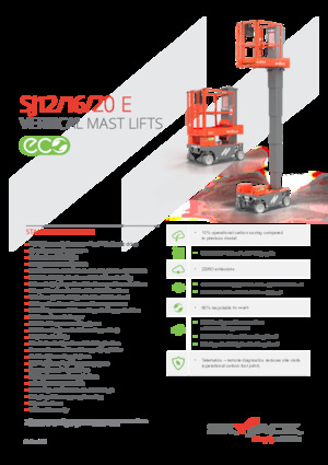 सिंगल वर्टिकल मास्ट बूम लिफ्ट Skyjack SJ 12 E