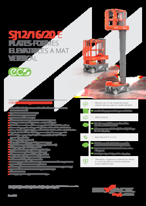 सिंगल वर्टिकल मास्ट बूम लिफ्ट Skyjack SJ 20 E