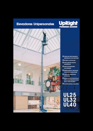 सिंगल वर्टिकल मास्ट बूम लिफ्ट UpRight UL 32 DC