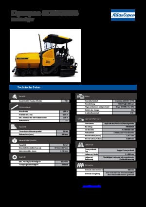 व्हील्ड एस्फाल्ट पेवर Dynapac SD 2500 WS 