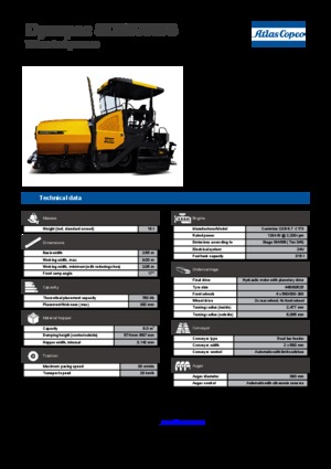 व्हील्ड एस्फाल्ट पेवर Dynapac SD 2500 WS 