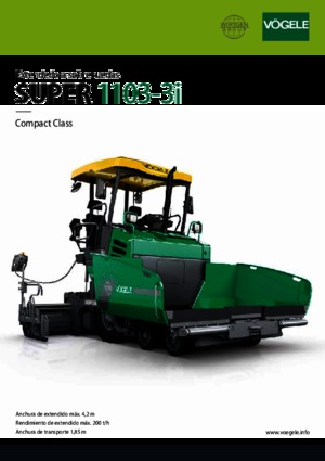 व्हील्ड एस्फाल्ट पेवर Vögele Super 1103-3i
