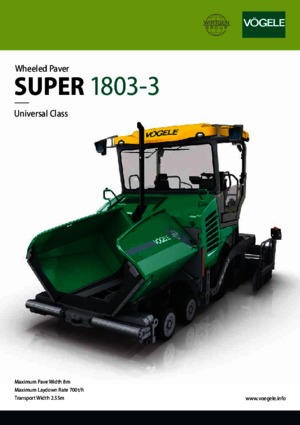 व्हील्ड एस्फाल्ट पेवर Vögele Super 1803-3