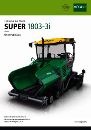 व्हील्ड एस्फाल्ट पेवर Vögele Super 1803-3i