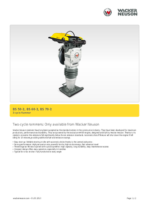 गैसोलीन और डीजल रैमर Wacker BS 50-2, 10