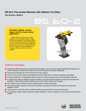 गैसोलीन और डीजल रैमर Wacker Neuson BS60-2 11