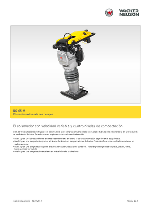 गैसोलीन और डीजल रैमर Wacker BS 65 V 11
