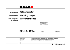 गैसोलीन और डीजल रैमर Delko AX 64