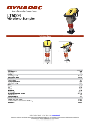 गैसोलीन और डीजल रैमर Dynapac LT 6004 11