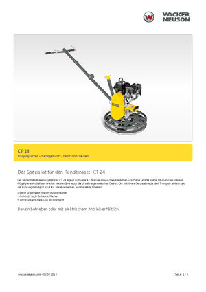 वॉक-बिहाइंड ट्रॉवेल Wacker Neuson CT 24-4 A