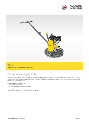वॉक-बिहाइंड ट्रॉवेल Wacker Neuson CT 24-4 A
