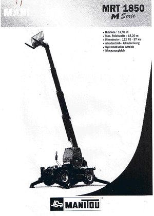 रोटेटिंग टेलीहैंडलर Manitou MRT 1850 M RC *