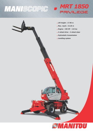 रोटेटिंग टेलीहैंडलर Manitou MRT 1850 Privilege