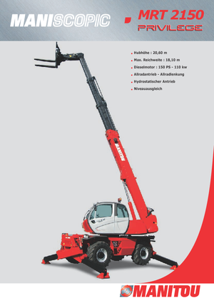 रोटेटिंग टेलीहैंडलर Manitou MRT 2150 Privilege
