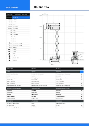 व्हील्ड सिज़र लिफ्ट Holland-Lift HL-160 T24