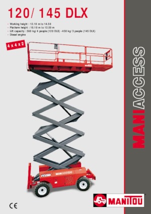 व्हील्ड सिज़र लिफ्ट Manitou 120 DLX