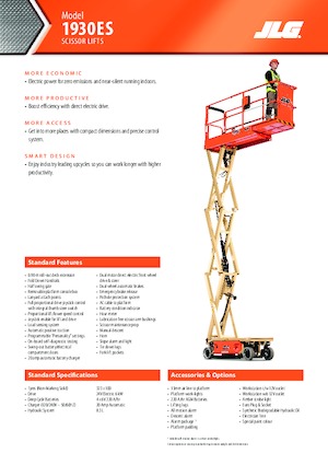 व्हील्ड सिज़र लिफ्ट JLG 1930ES