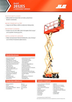व्हील्ड सिज़र लिफ्ट JLG 2032ES