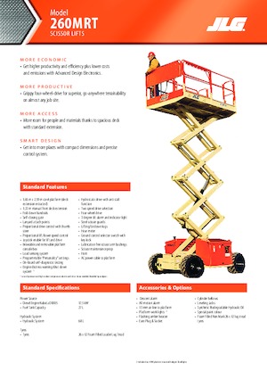 व्हील्ड सिज़र लिफ्ट JLG 260MRTA