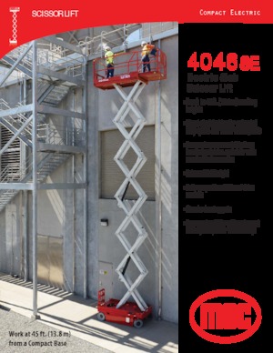 व्हील्ड सिज़र लिफ्ट MEC 4046SE