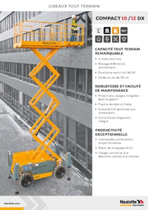 व्हील्ड सिज़र लिफ्ट Haulotte Compact 10 DX